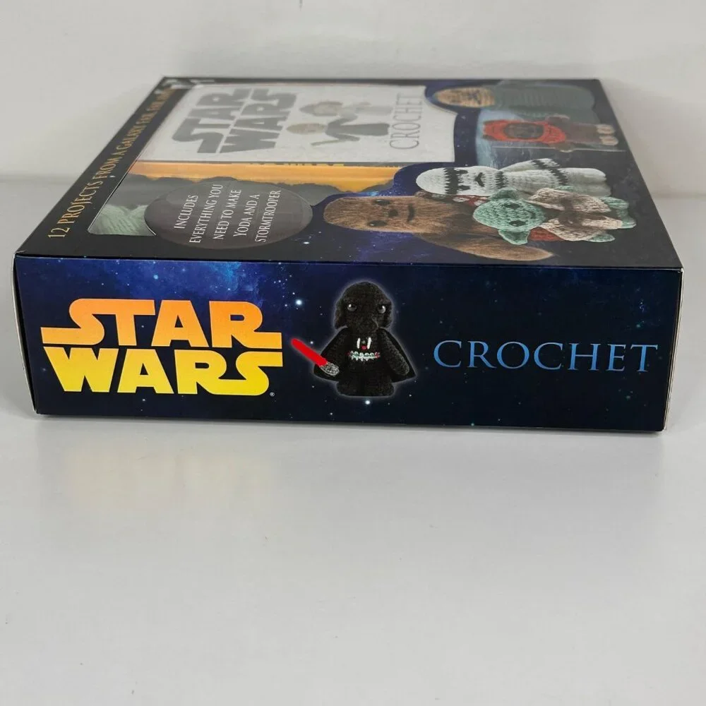 Star Wars Crochet Kit 12 Step-By-Step Illustrated Patterns, Yoda & Stormtrooper